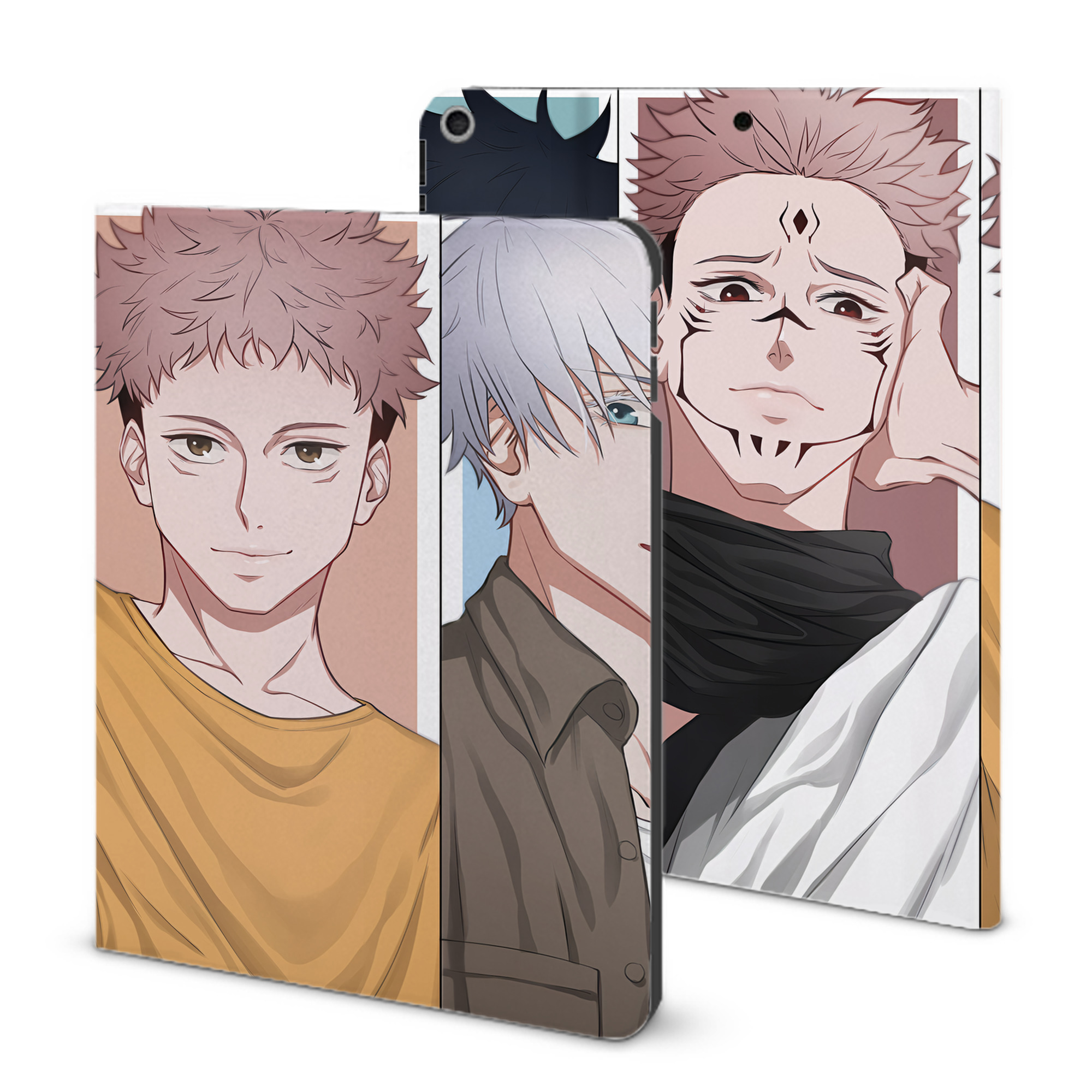 （画像用） 呪術廻戦 Jujutsu Kaisen IPad ケース ブック型 PUレザー TPU 耐衝撃 軽量 薄型 ペン収納なし 全面保護 IPad 各モデル対応